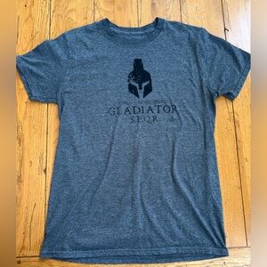 New Men's Grey Roman Gladiator T-Shirt sz Medium Rome NWOT
